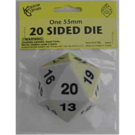 Koplow Games D20 Single 55 mm Countdown Ivory Bagged KPL14799